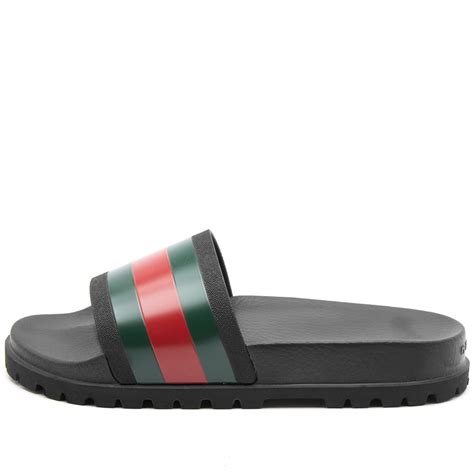 gucci pursuit rubber sliders|gucci rubber slides women's.